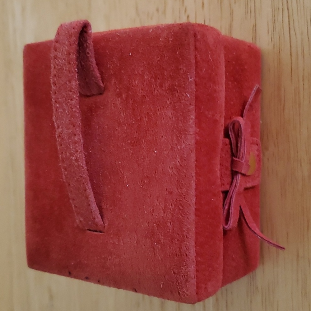 Red Suade Travel Jewerly Box